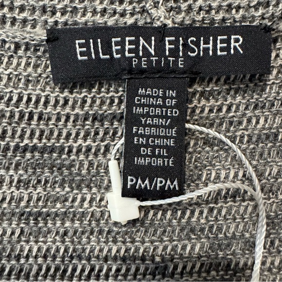 Eileen Fisher Oat Simple Cardigan Tencel Organic Cotton Petite Medium NWT $288 - Picture 10 of 12